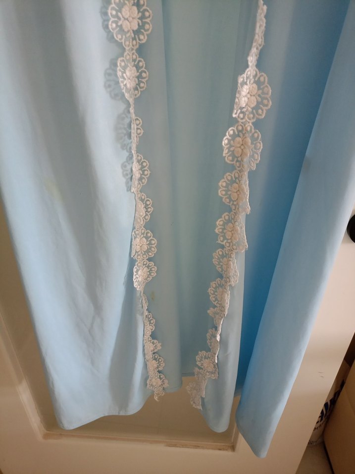 Bohem Mavi Uzun Nakışlı Kadın Sabahlık - Görsel 2