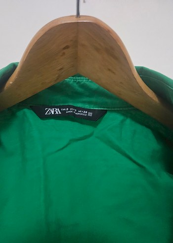 Zara Yeşil Kadın Gömlek - Görsel 4