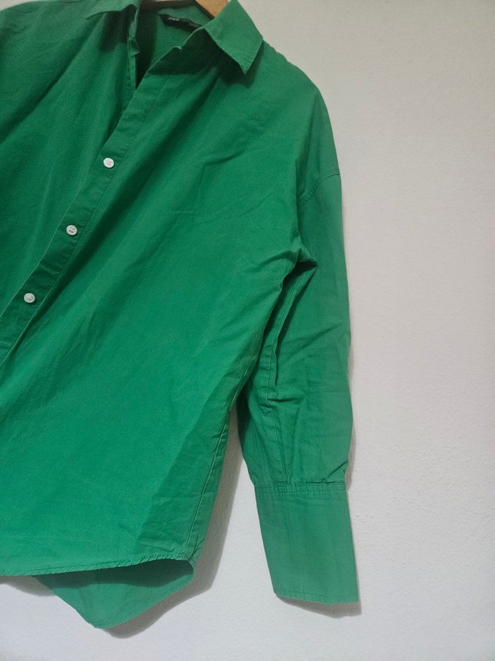Zara Yeşil Kadın Gömlek - Görsel 2