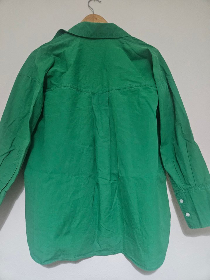 Zara Yeşil Kadın Gömlek - Görsel 3