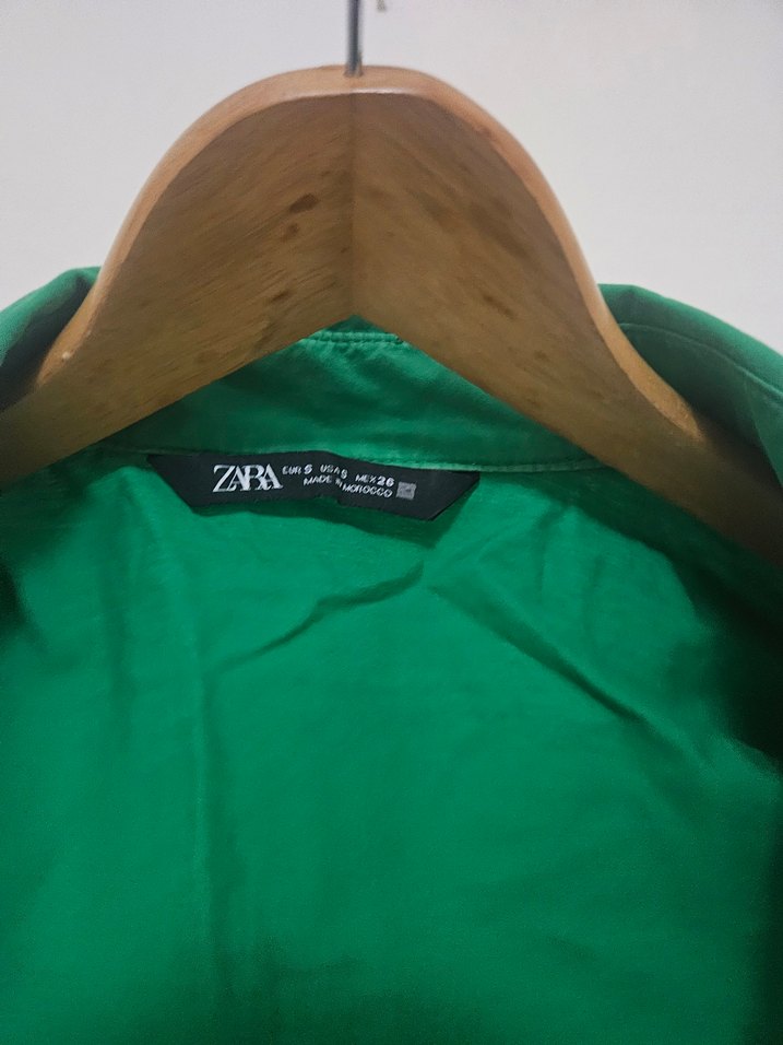 Zara Yeşil Kadın Gömlek - Görsel 4