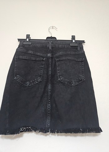 Siyah Kot Midi Etek Tokalı Detaylı - Görsel 2