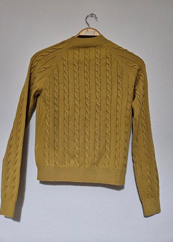 Hardal Örgü Kadın Triko Kazak - Görsel 2