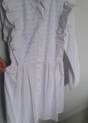 Bohem Beyaz Uzun Kollu Gömlek - Görsel 3