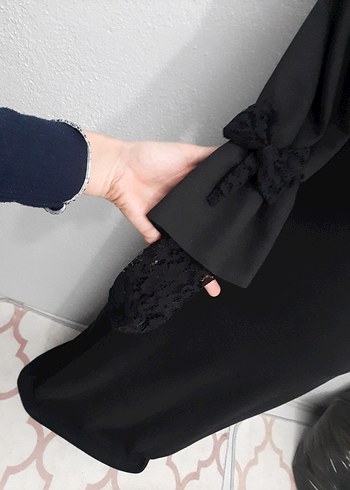 Klasik Siyah Uzun Kollu Gotik Elbise - Görsel 4