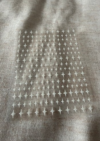 Beyaz Yıldız Tırnak Stickerı - Görsel 2