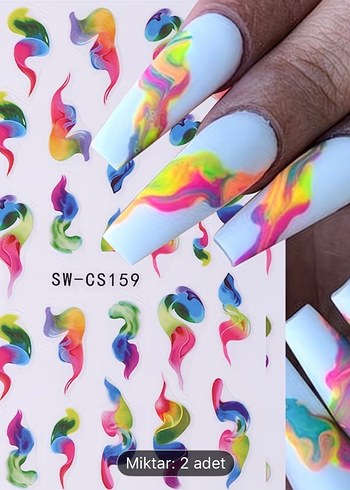 Renkli Tırnak Stickerı - Görsel 4