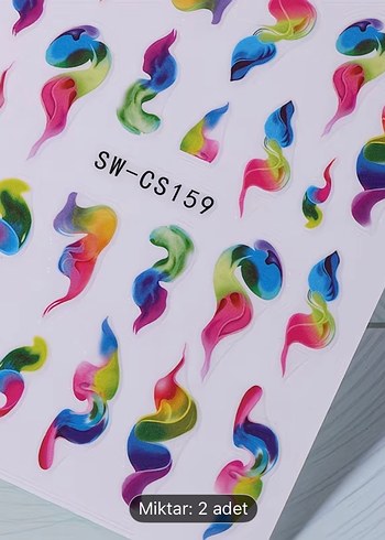 Renkli Tırnak Stickerı - Görsel 2