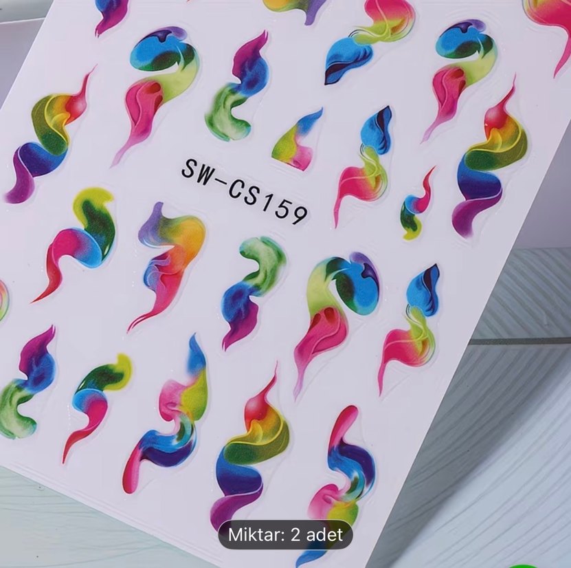 Renkli Tırnak Stickerı - Görsel 2