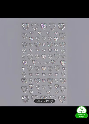 Hologram Kalpli Tırnak Stickerı - Görsel 4