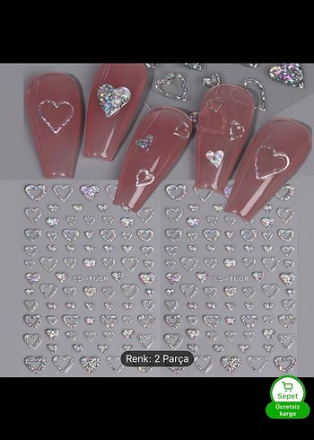 Hologram Kalpli Tırnak Stickerı - Görsel 2