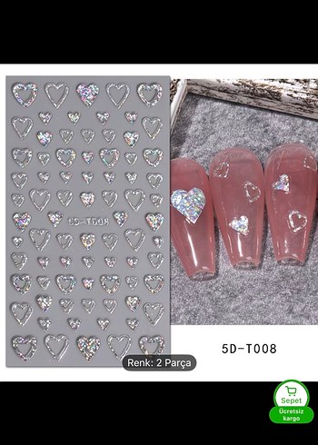 Hologram Kalpli Tırnak Stickerı - Görsel 3