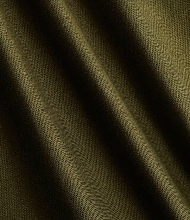 Drapeli Kadın Uzun Saten Etek - Haki - Görsel 2