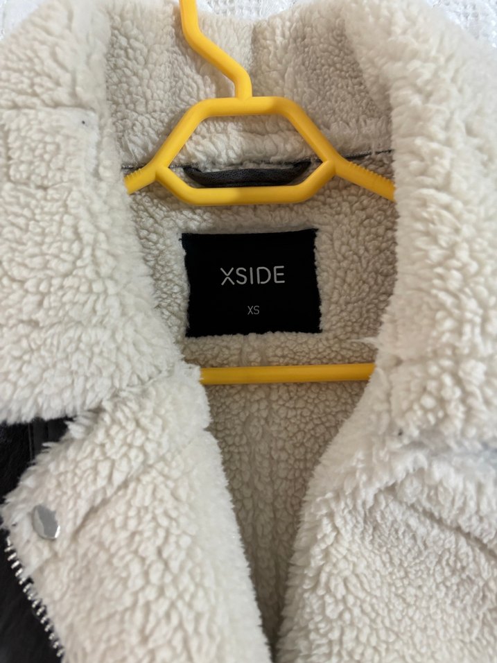 Gri Kürklü Deri Kadın Ceket - Görsel 2