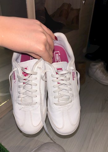 Pembe Gri Spor Ayakkabı Kadın Stiletto Topuklu - Görsel 6