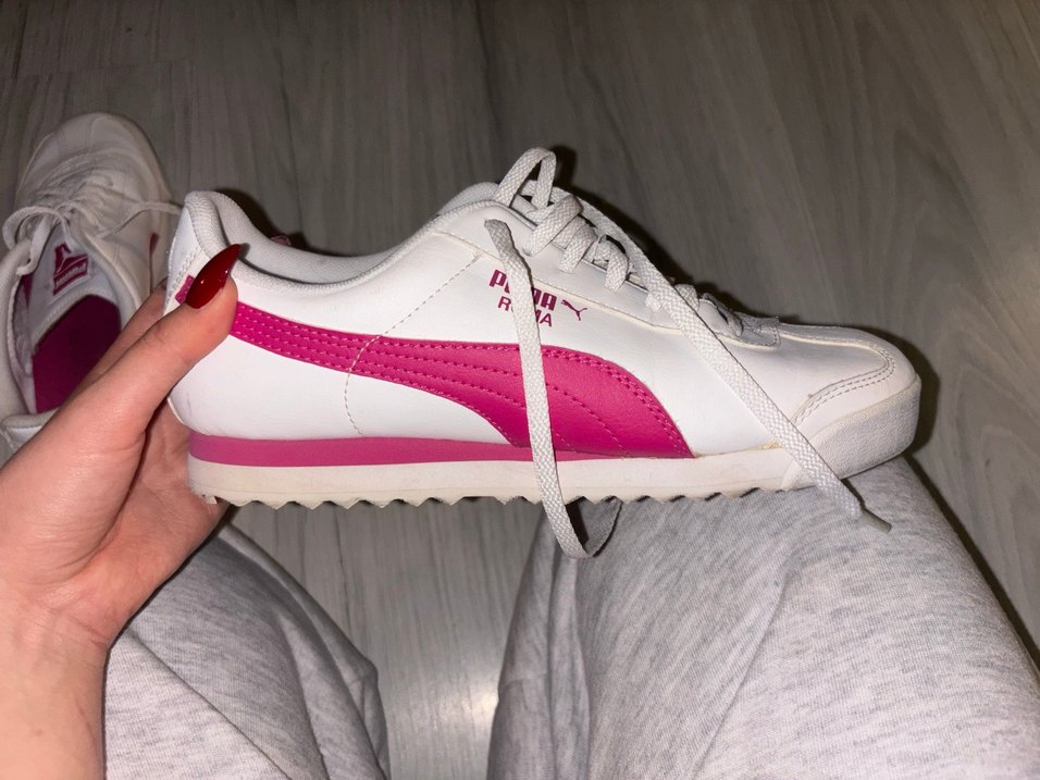 Pembe Gri Spor Ayakkabı Kadın Stiletto Topuklu - Görsel 5