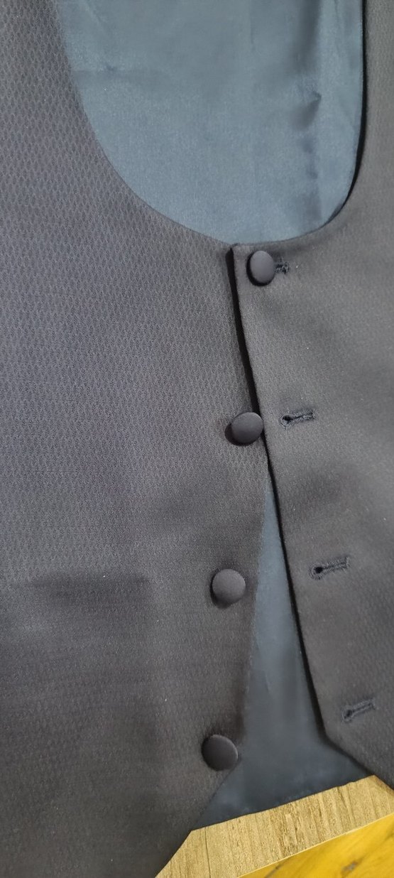 Düğmeli lacivert Erkek Yelek - Görsel 3