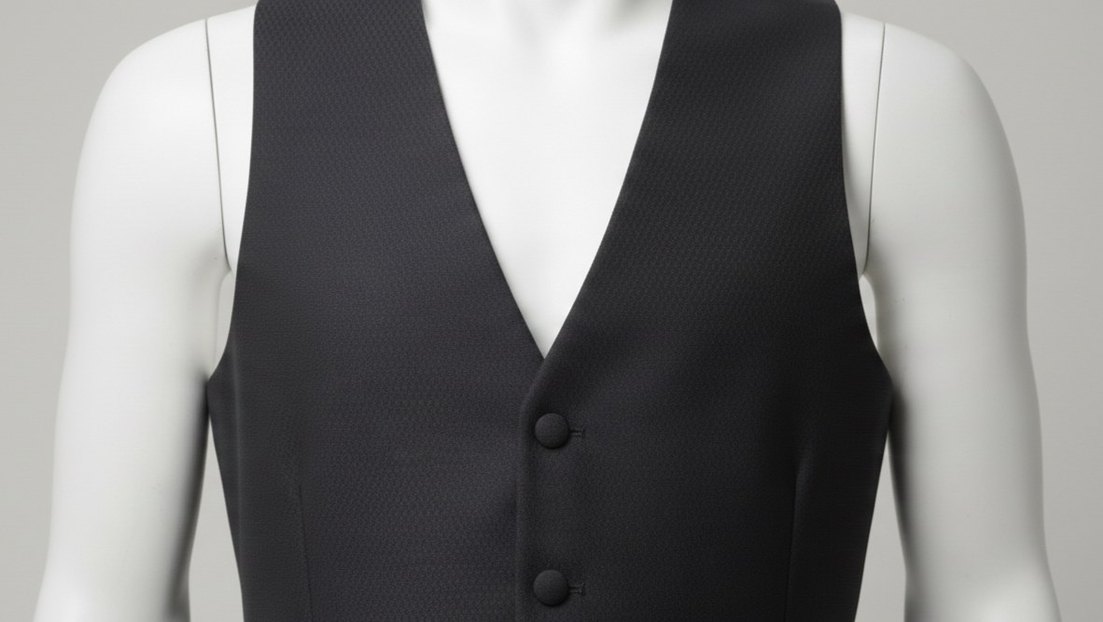 Düğmeli lacivert Erkek Yelek - Görsel 2