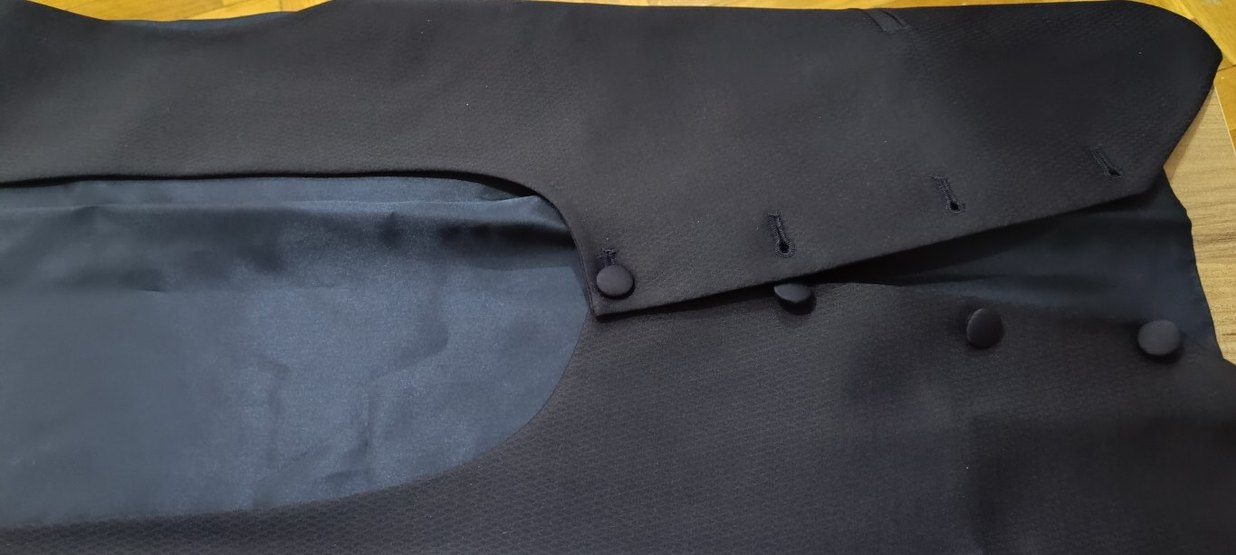 Düğmeli lacivert Erkek Yelek - Görsel 4