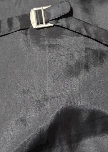 Düğmeli Siyah Erkek V Yaka Yelek - Görsel 4