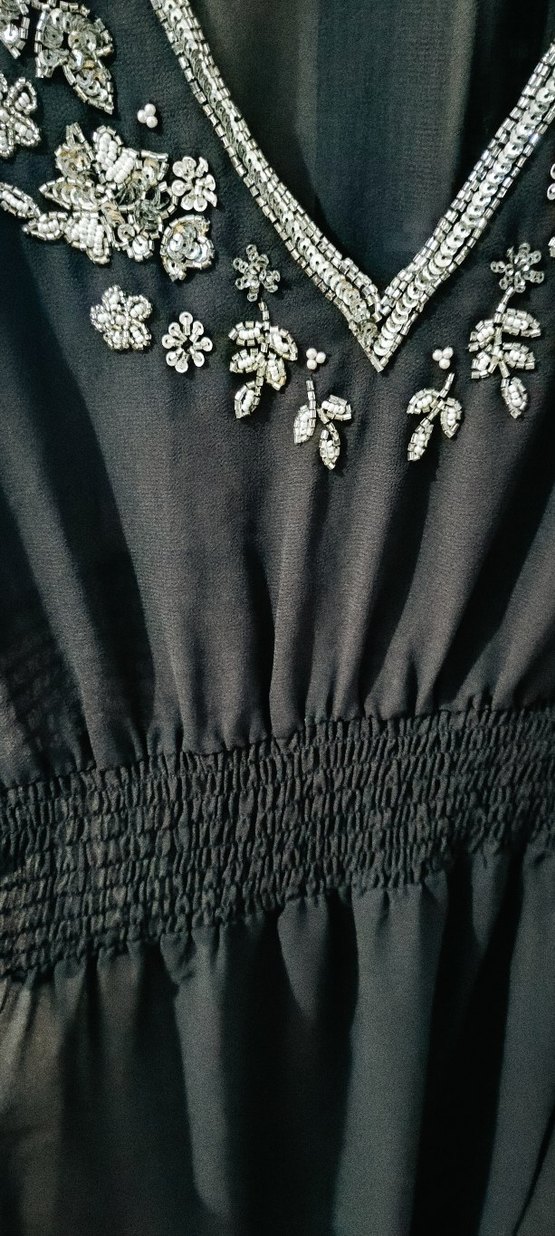 Boncuk İşlemeli Siyah Tunik - Görsel 2