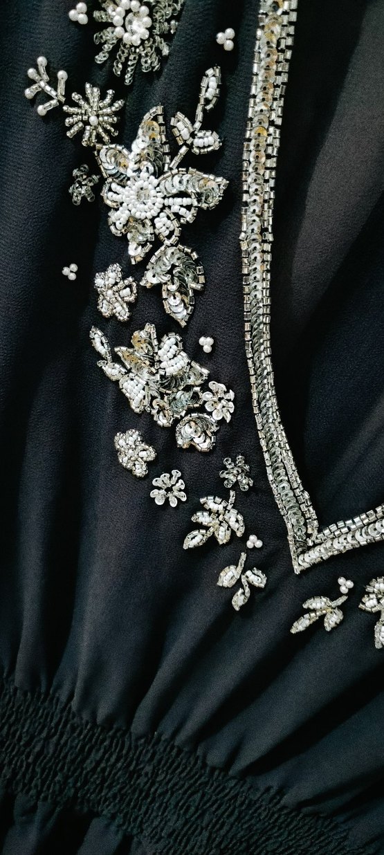 Boncuk İşlemeli Siyah Tunik - Görsel 3