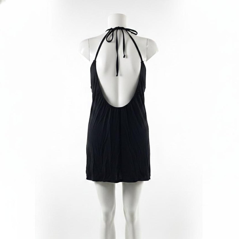 Boncuk Detaylı Siyah  Midi Tunik - Görsel 2