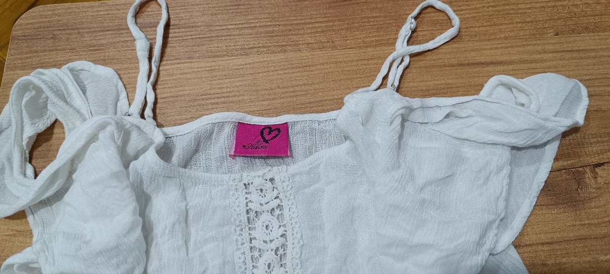 Nakışlı Beyaz Keten Mini Tulum - Görsel 3