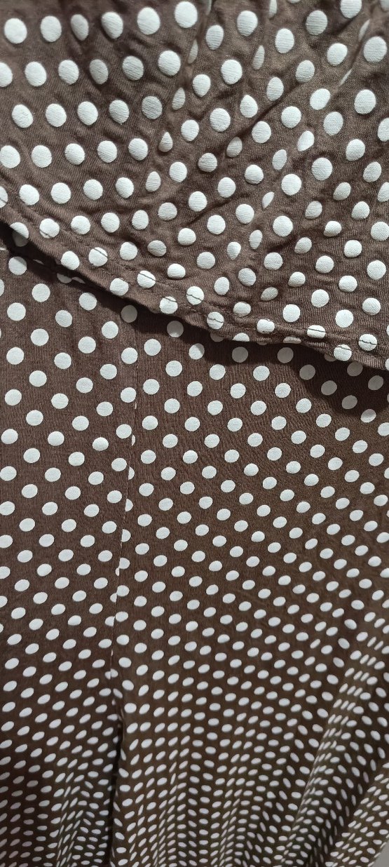 Kadın Kahverengi Puantiyeli Tulum - Görsel 2