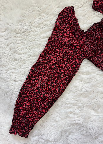 Kırmızı Benekli Karpuz Kol Fırfırlı Mini Bluz - Görsel 3