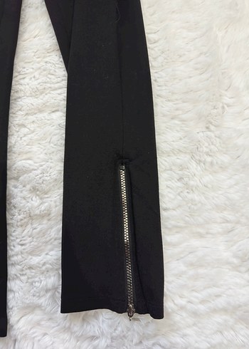 Kadın Siyah Rahat Kumaş Eşofman - Görsel 3