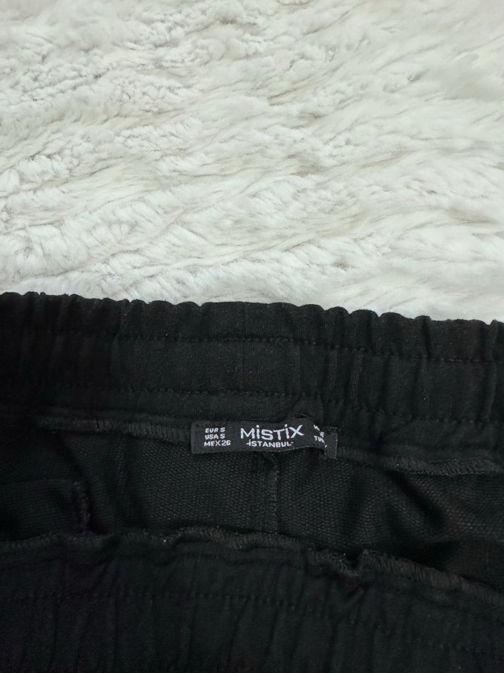 Kadın Siyah Rahat Kumaş Eşofman - Görsel 4