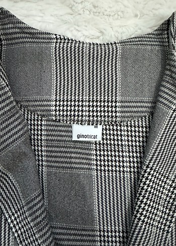 Kadın Ekoseli Kısa Blazer - Görsel 3