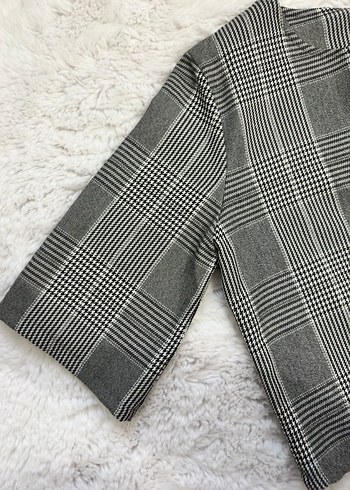 Kadın Ekoseli Kısa Blazer - Görsel 2