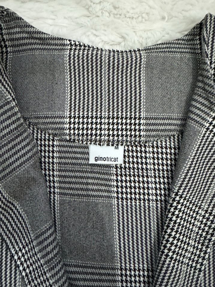 Kadın Ekoseli Kısa Blazer - Görsel 3