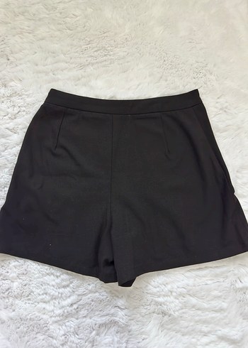 Kadın Siyah Pileli Mini Şort Etek - Görsel 4