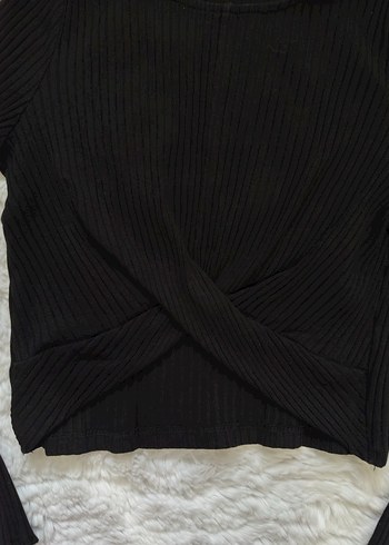 Siyah Kadın Uzun Kollu Triko Kazak - Görsel 2