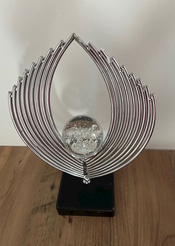 Gri ve Altın Metal Dekoratif Figür - Görsel 4