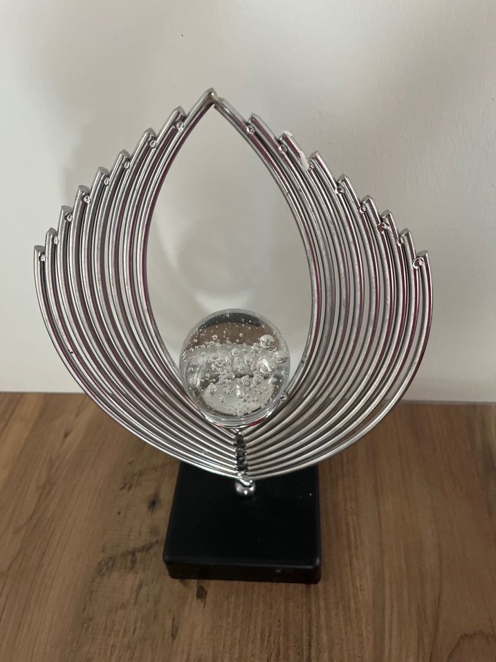 Gri ve Altın Metal Dekoratif Figür - Görsel 4