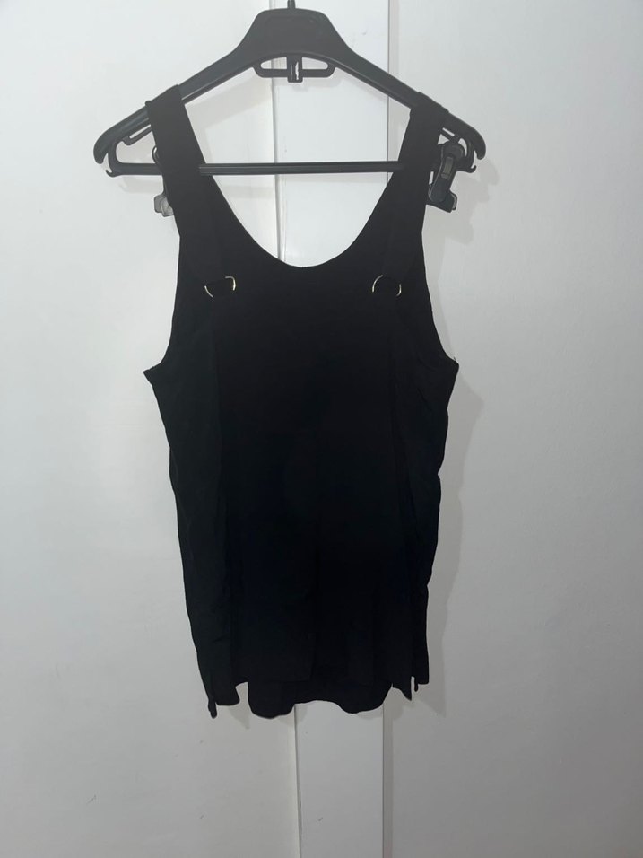 Zara Basic Siyah Midi Kadın askılı - Görsel 2