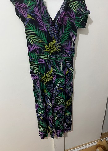 Kadın Çok Renkli Bohem Desenli Uzun Tulum - Görsel 4