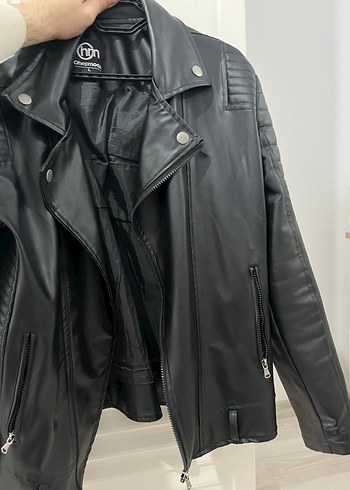 Erkek Siyah Deri  Ceket - Görsel 3