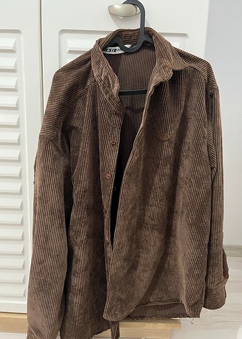 Düğmeli Kahverengi erkek Keten Gömlek - Görsel 2