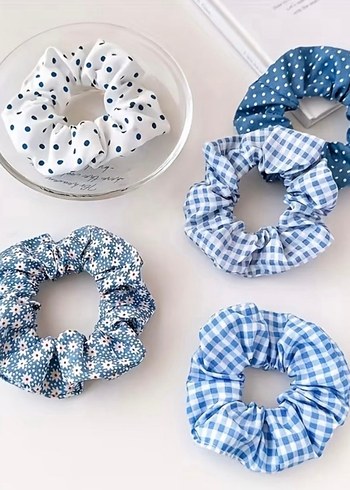 Pamuklu Mavi Desenli Elastik Toka Seti - Görsel 3