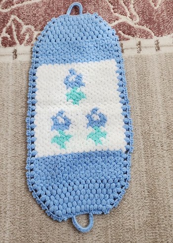 Mavi Örgü Banyo Lifi - Görsel 10