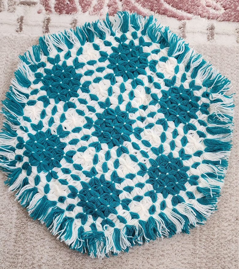 Mavi Örgü Banyo Lifi - Görsel 3