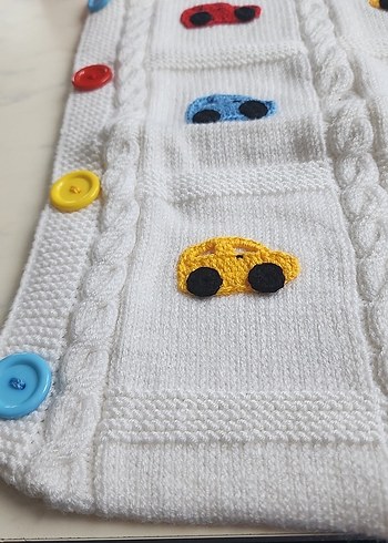 Kapüşonlu Örgü Bebek Battaniyesi - Görsel 2