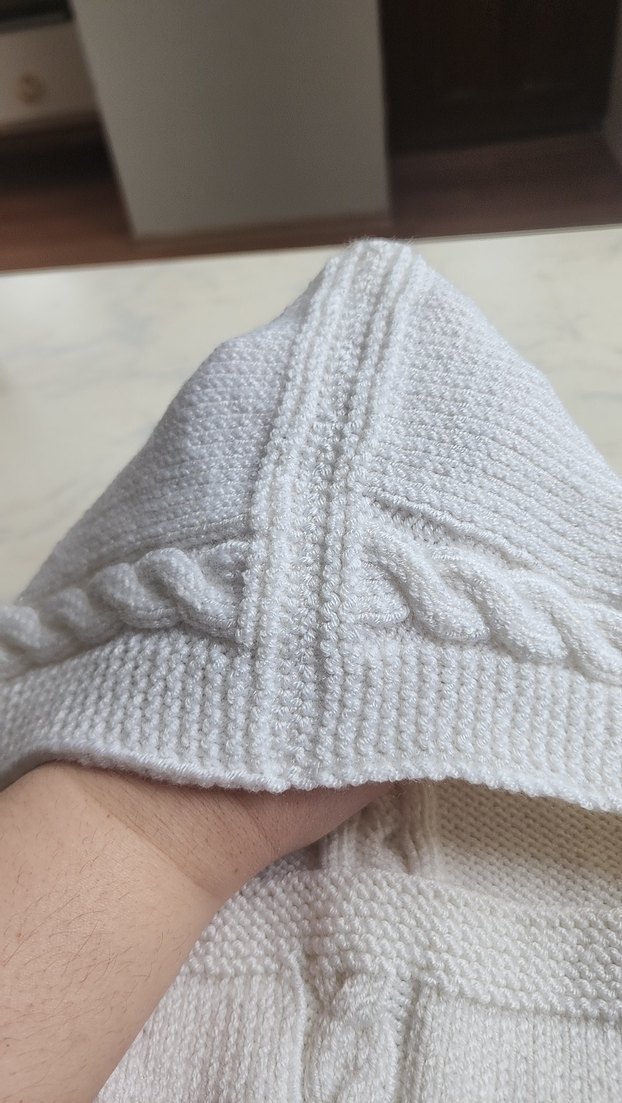 Kapüşonlu Örgü Bebek Battaniyesi - Görsel 5