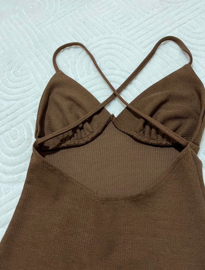 Kahverengi midi Elbise (SATILDI!) - Görsel 3