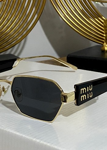 Miu Miu Kadın Klasik Gold Gözlük - Görsel 2